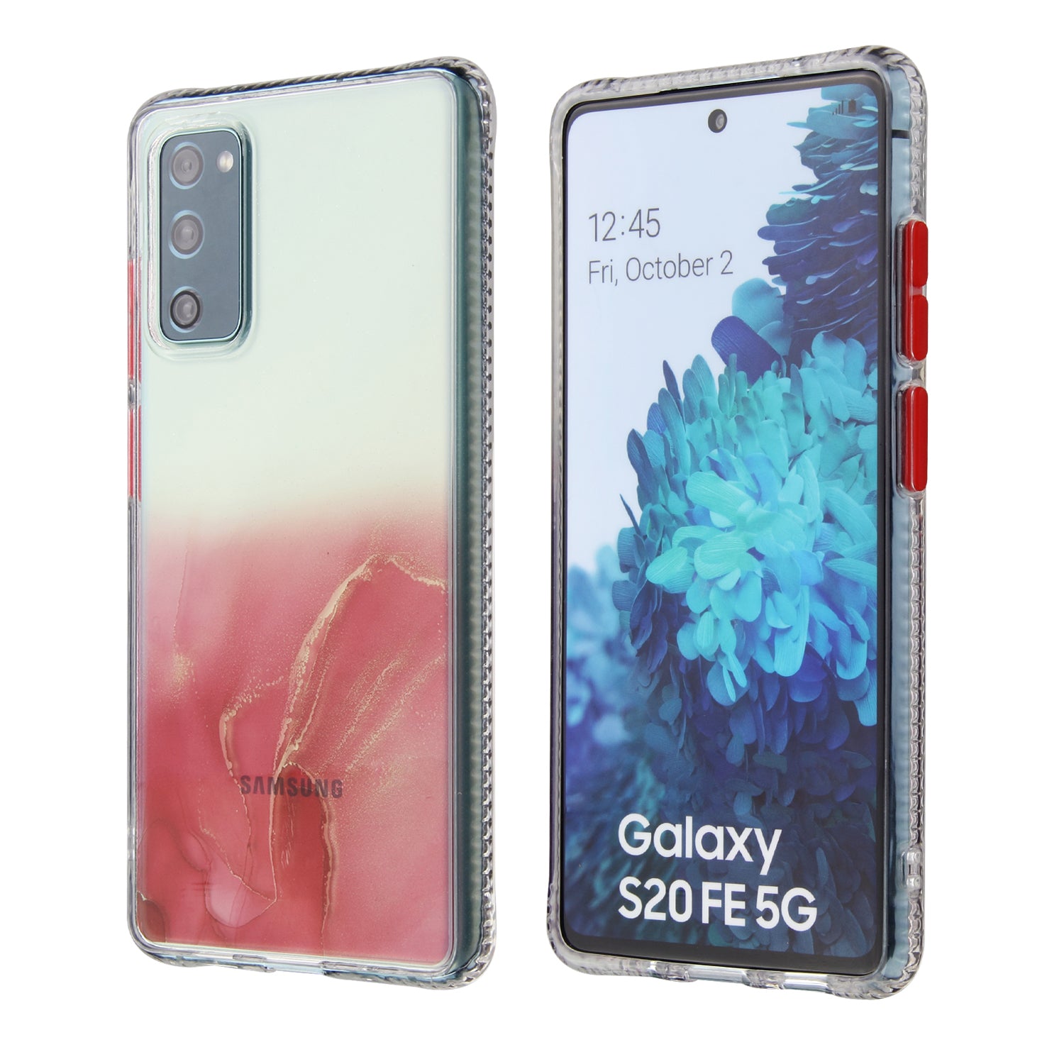 TPU + Acylic Marble Pattern Printing Phone Cover Case for Samsung Galaxy S20 FE/S20 Fan Edition/S20 FE 5G/S20 Fan Edition 5G/S20 Lite - Red TPU + Acylic Marble Pattern Printing Phone Cover Case for Samsung Galaxy S20 FE/S20 Fan Edition/S20 FE 5G/S20 Fan Edition 5G/S20 Lite - Red